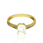 Pierścionek złoty pr.375 z cyrkoniami r14