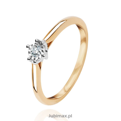 Pierścionek z brylantem 0,05ct r11