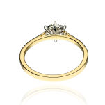 Pierścionek z brylantami 0,08ct żółte złoto r15