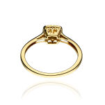 Pierścionek z brylantami 0,11ct żółte złoto r14