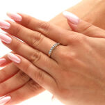 Pierścionek z brylantami 0,04ct żółte złoto r13 - 3