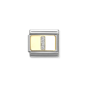 Nomination Link Gold 18K 030291-09 Srebrna litera I