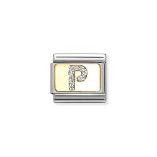 Nomination Link Gold 18K 030291-16 Srebrna litera P