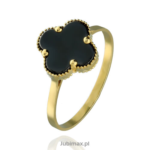 Pierścionek złoty pr.333 koniczyna r18