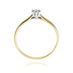 Pierścionek z brylantem W222 0,04ct żółte złoto r14