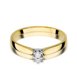 Pierścionek z brylantem W222 0,04ct żółte złoto r14