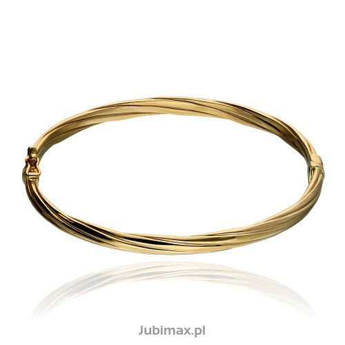 Bransoletka złota pr.585 sztywna kręcona 19cm