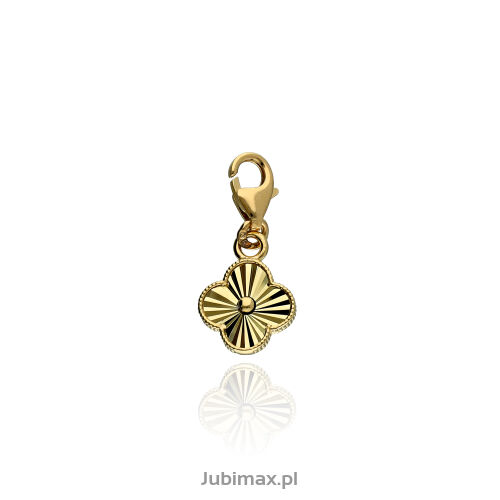 Zawieszka złota pr.585 charms wiszący koniczyna
