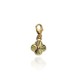 Zawieszka złota pr.585 charms wiszący koniczyna