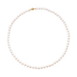 Naszyjnik złoty pr.585 z perłami 45cm