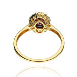 Pierścionek z rodolitem 1,10ct i brylantami r14
