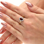 Pierścionek z rodolitem 1,10ct i brylantami r14 - 4