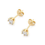 Kolczyki z brylantami K0222 0,16ct żółte złoto