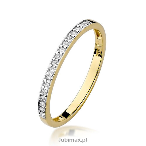 Pierścionek z brylantami W306 0,09ct żółte złoto