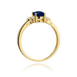 Pierścionek z szafirem W308 0,90ct żółte złoto r18