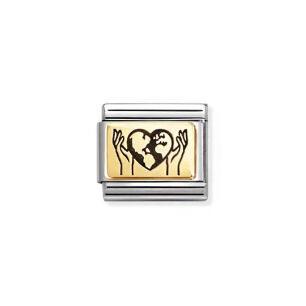 Nomination Link Gold 18K 030166-67 Dłonie z sercem