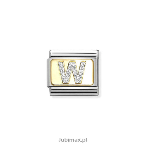 Nomination Link Gold 18K 030291-23 Srebrna litera W