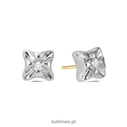 Kolczyki z brylantem 0,10ct
