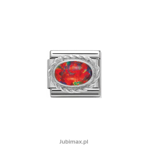 Nomination Link Silver 925 330503-08 Opal czerwony