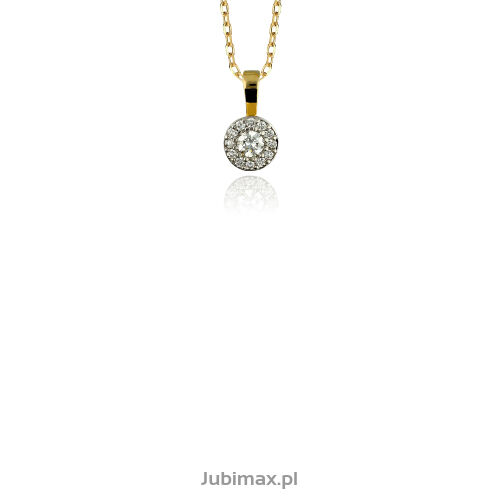 Zawieszka brylant 0,22ct żółte złoto
