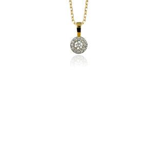 Zawieszka brylant 0,22ct żółte złoto