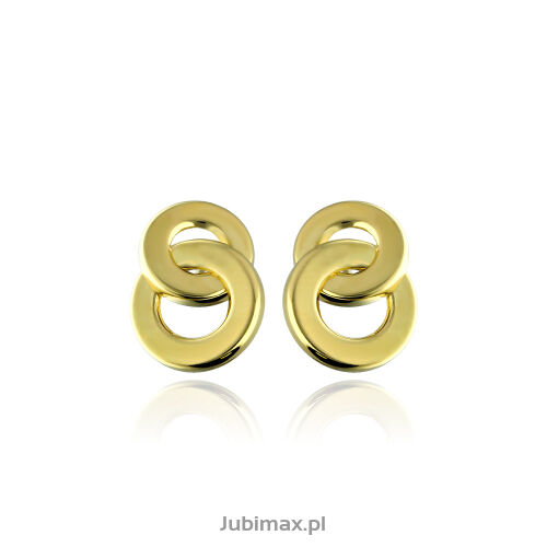 Kolczyki złote pr.585 kółka podwójne