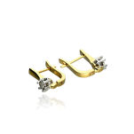 Kolczyki z brylantami 0,12ct żółte złoto