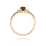 Pierścionek z rubinem W264 0,60ct żółte złoto r19