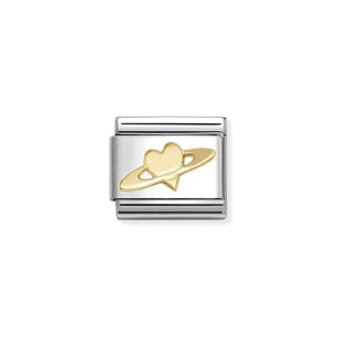 Nomination Link Gold 18K 030149-69 Serce Saturna