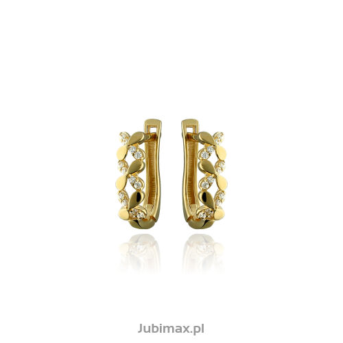 Kolczyki złote pr.375 z cyrkoniami