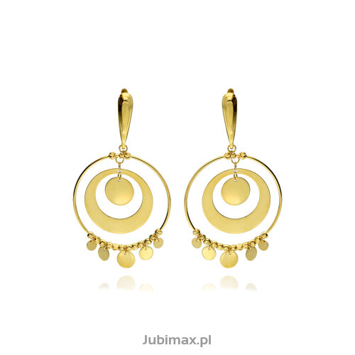 Kolczyki złote pr.585 kółka