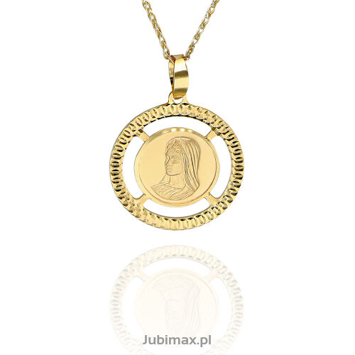 Medalik złoty pr.585 Matka Boska Dallacqua