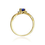 Pierścionek z tanzanitem W019 0,40ct żółte złoto r15