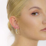 Kolczyki złote pr.333 z cyrkoniami klamry - 3