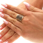 Pierścionek złoty pr.333 z cyrkoniami ażurowy r15 - 3