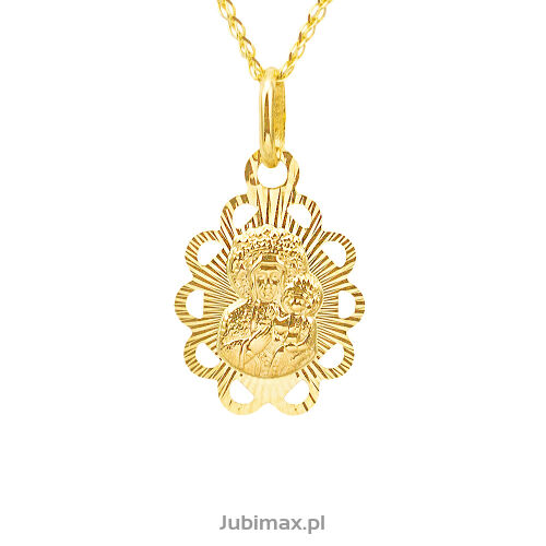 Medalik złoty pr.585 Matka Boska