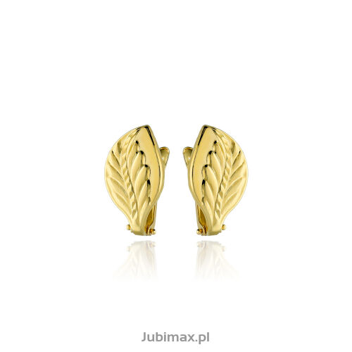 Kolczyki złote pr.585 liście