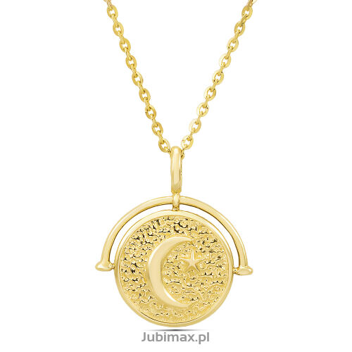 Naszyjnik złoty pr.585 z księżycem 50cm