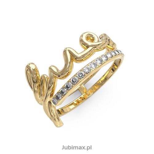 Pierścionek Guess UBR03315JWYG-52 Say My Name