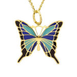 Zawieszka złota pr.585 emalia motyl