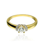 Pierścionek złoty pr.375 z cyrkoniami r18