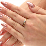 Pierścionek z brylantem 0,05ct żółte złoto r10 - 3