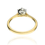 Pierścionek z brylantami 0,15ct żółte złoto r15