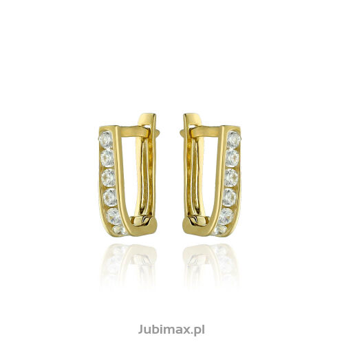 Kolczyki złote pr.333 cyrkoniami