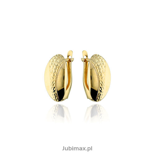 Kolczyki złote pr.375 młotkowane