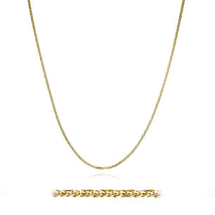 Łańcuszek złoty pr.585 spiga diamentowana 45cm