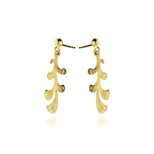 Kolczyki złote pr.585 listki vintage