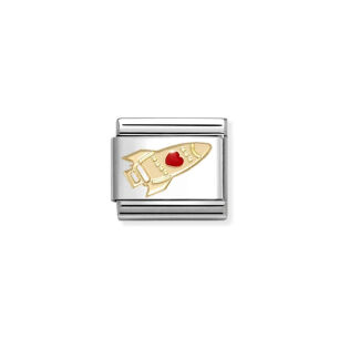Nomination Link Gold 18K 030283-36 Rakieta serce