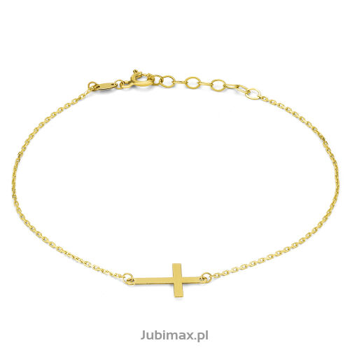 Bransoletka złota pr.333 krzyżyk 19cm