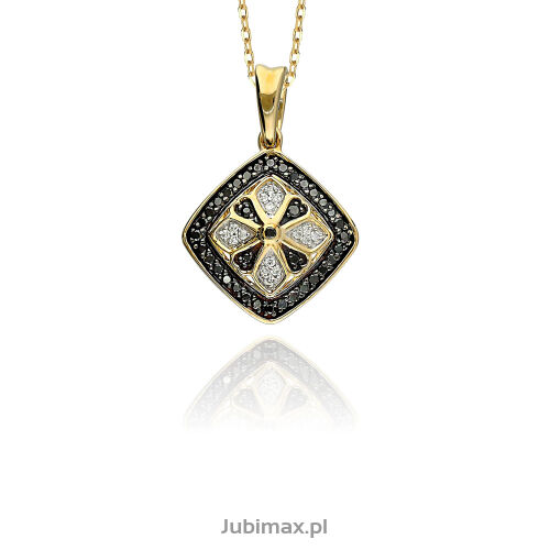 Zawieszka z brylantami 0,13ct żółte złoto